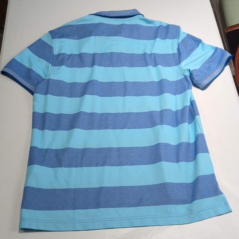 Izod Light Blue and Blue Striped Polo M New With Tags!! - Picture 8 of 12